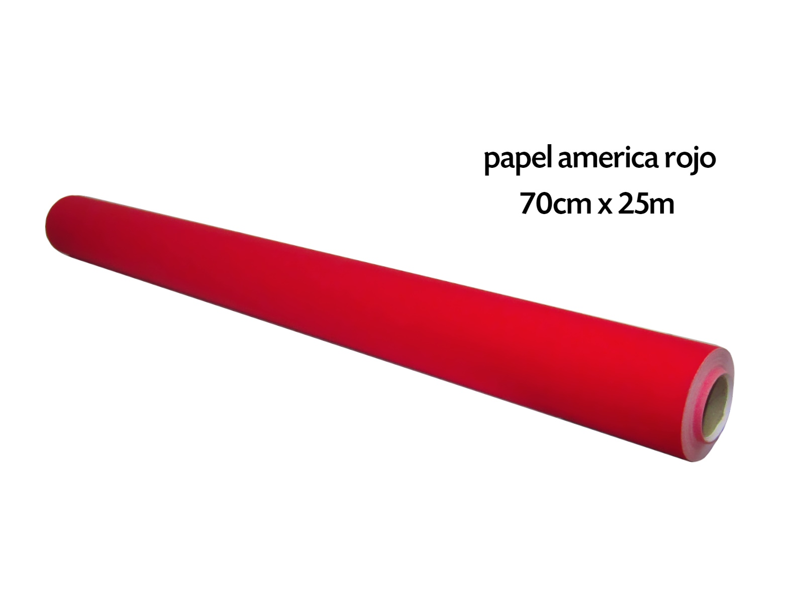 ROLLO PAPEL AMERICA 70X25 MTS ROJO CLARO 506                