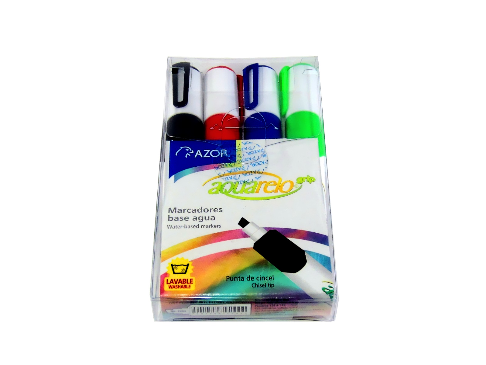 MARCADOR BASE AGUA AQUARELO GRIP C/4 2204 AZOR              