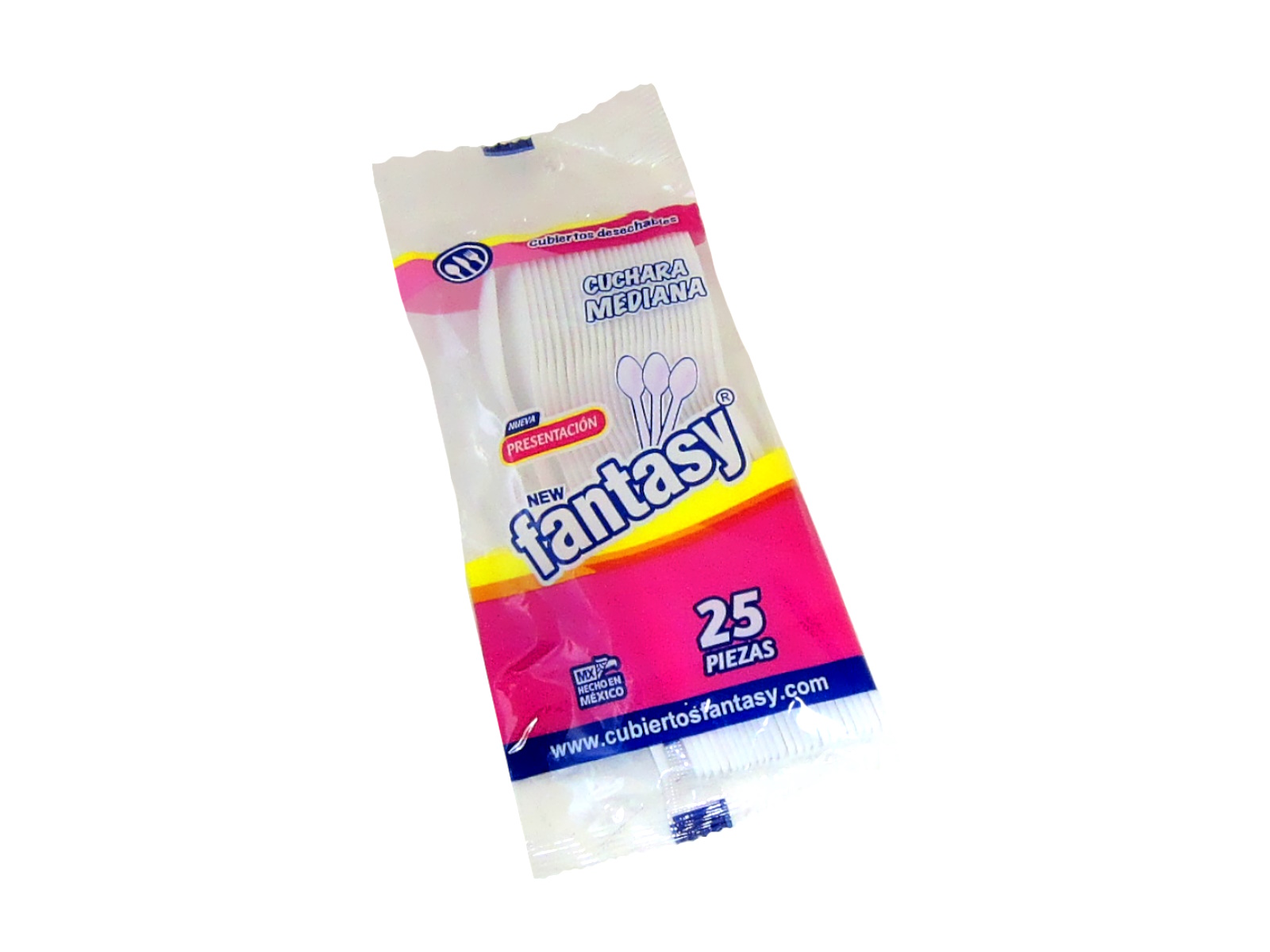 CUCHARA DE PLASTICO MEDIANA C/25                            