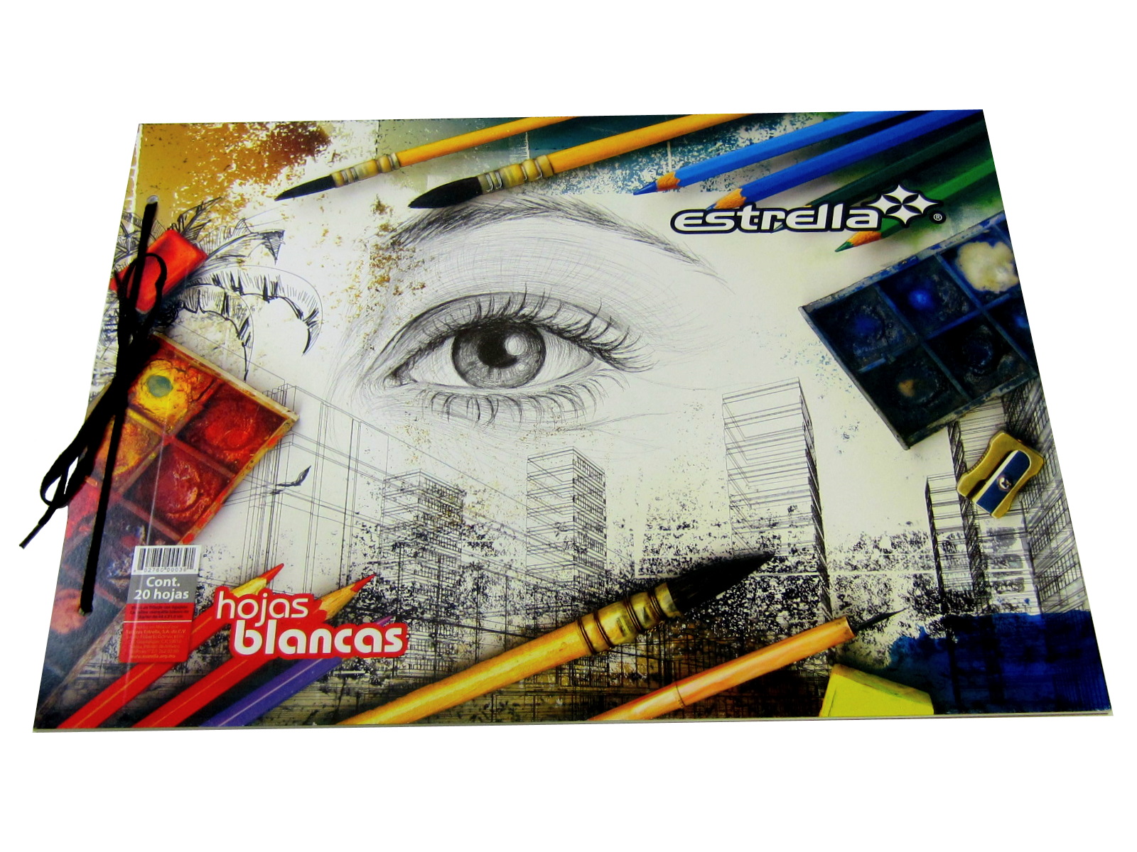 CUADERNO DE DIBUJO AGUJ BCO MARQ 20 HJS 44X31.5CMS 0039 ESTR