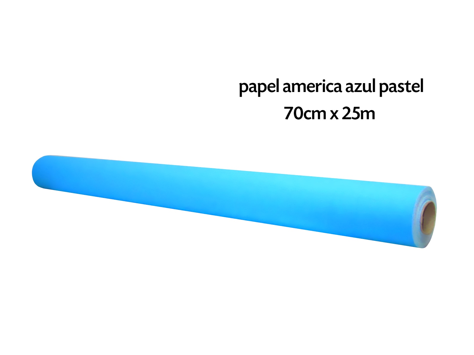 ROLLO PAPEL AMERICA 70X25 MTS AZUL PASTEL                   
