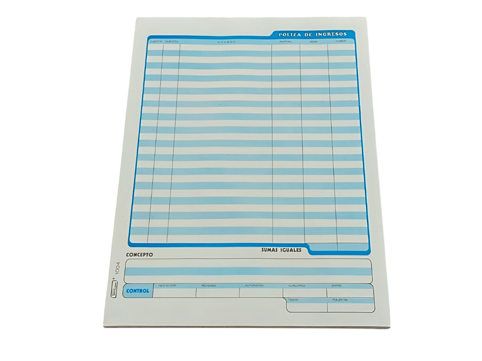 BLOCK PRINTAFORM B-1004 POLIZA INGRESOS ESC MANO CTA 50HJS  