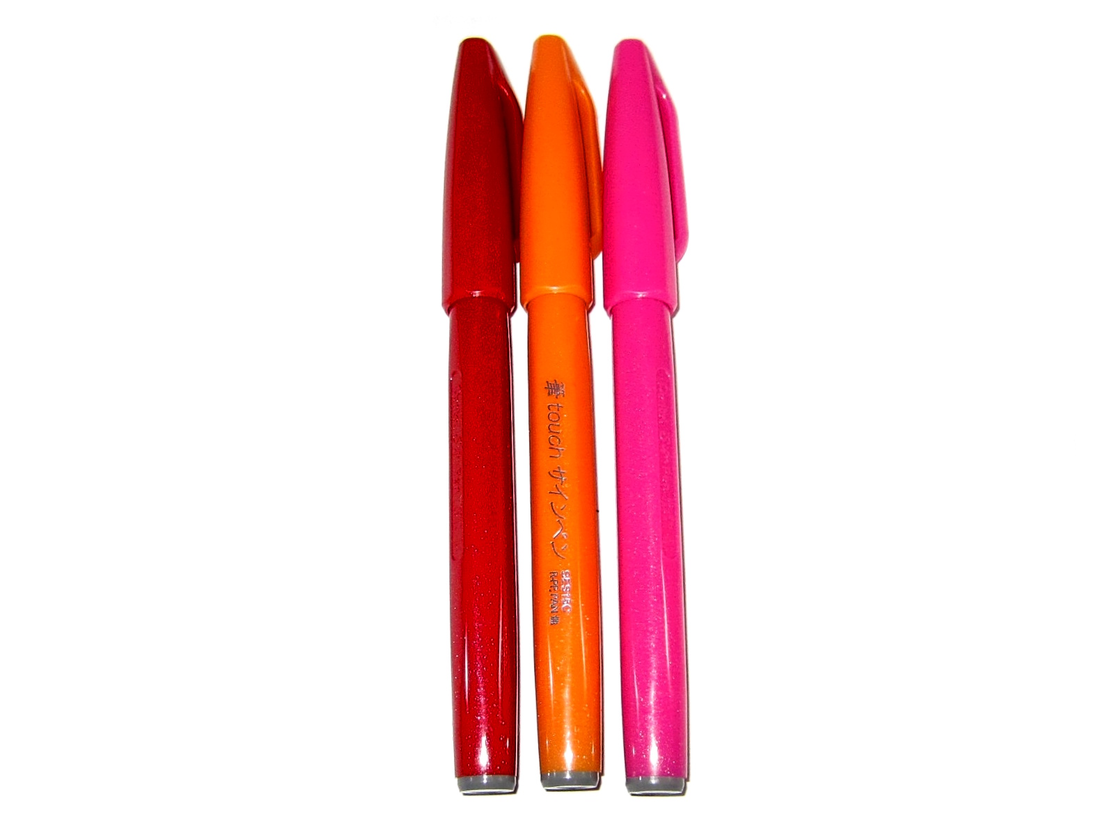 PLUMIN BRUSH SIGN C/3 ROJO/NJA/ROSA SES15C-BFP-EST PENTEL   