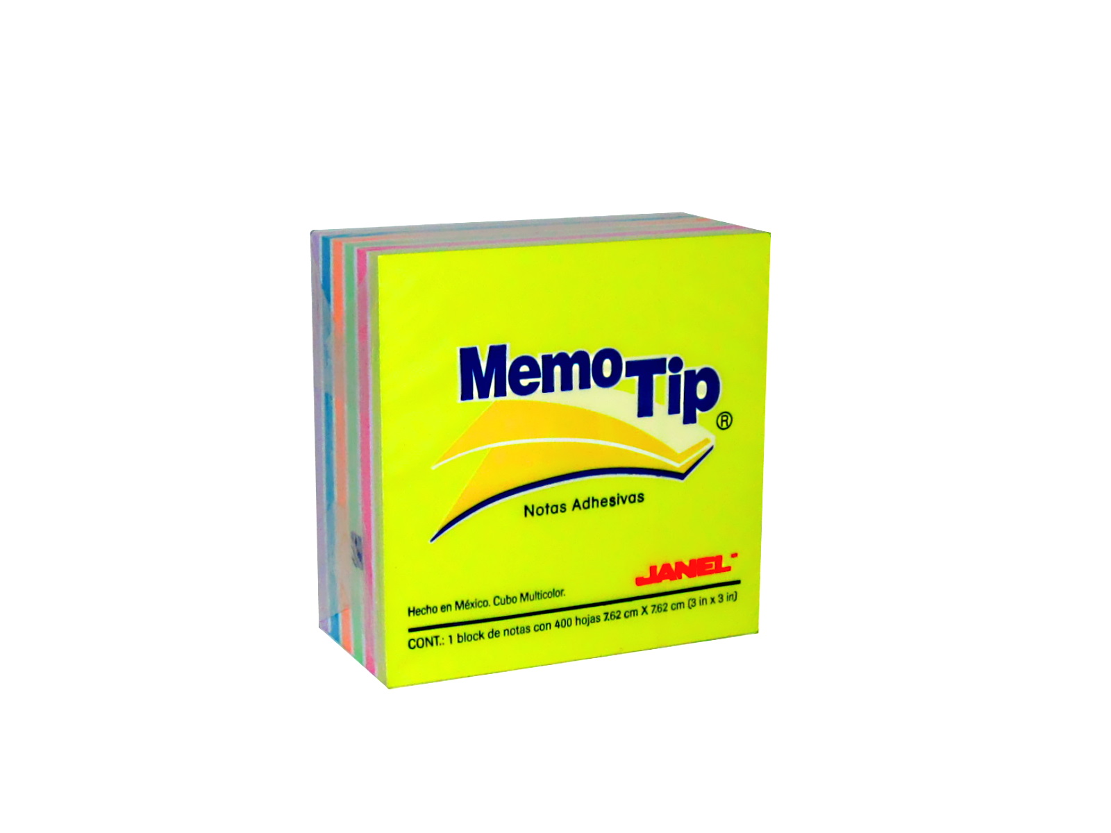 BLOCK MEMOTIP 659 3 X 3 CUBO NEON MULTICOLOR 400HJSJANEL    