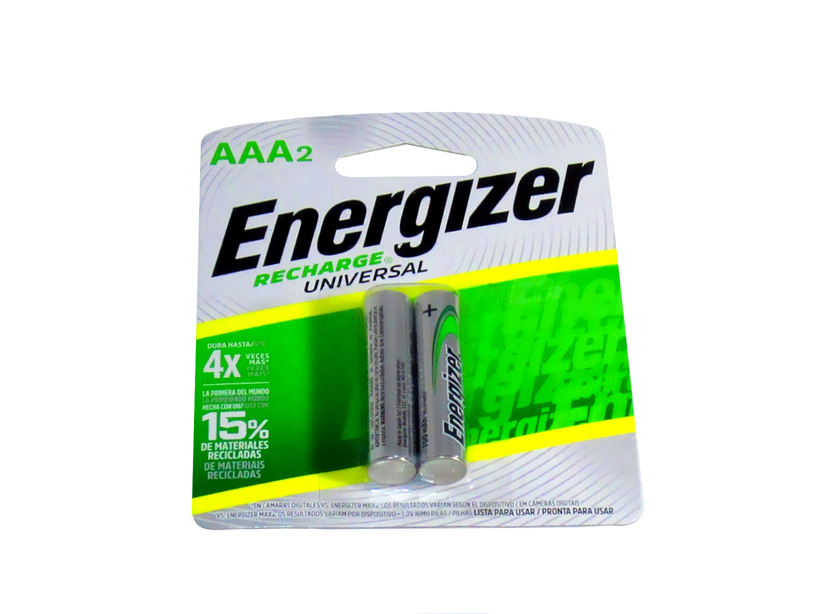 PILA ENERGIZER RECARGABLE AAA C/2                           