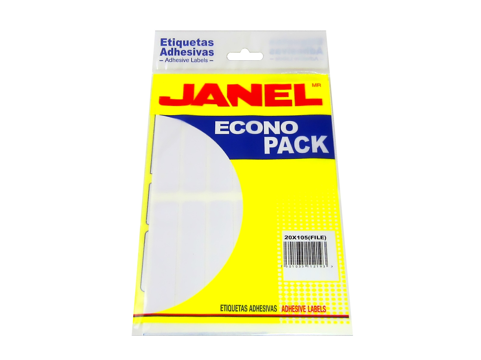 ETIQUETA ECONO PACK BLANCA 20 MM X 105 MM FILE JANEL        