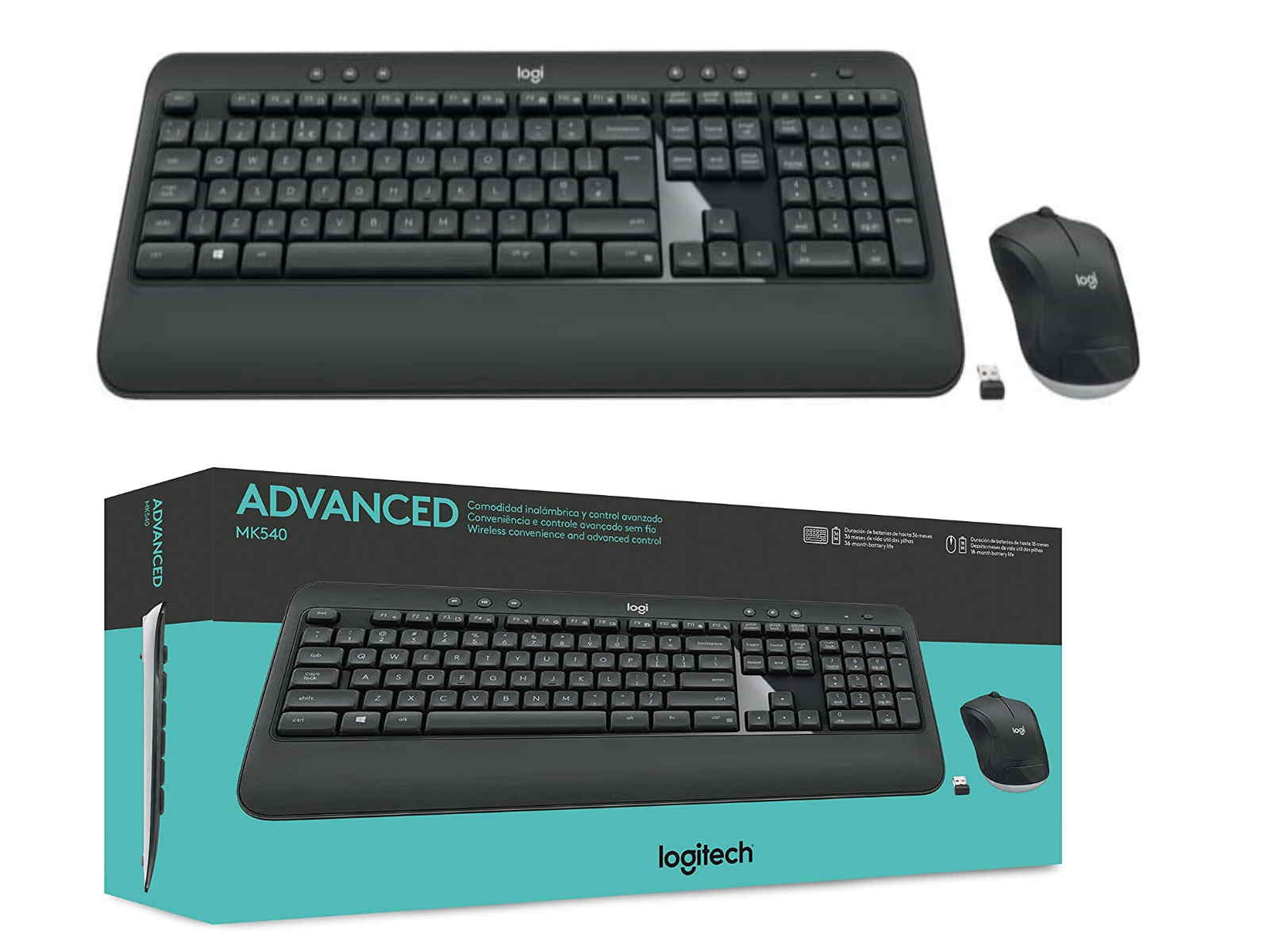 KIT TECLADO Y MOUSE LOGITECH ADVANCED MK540 INALÁMBRICO USB