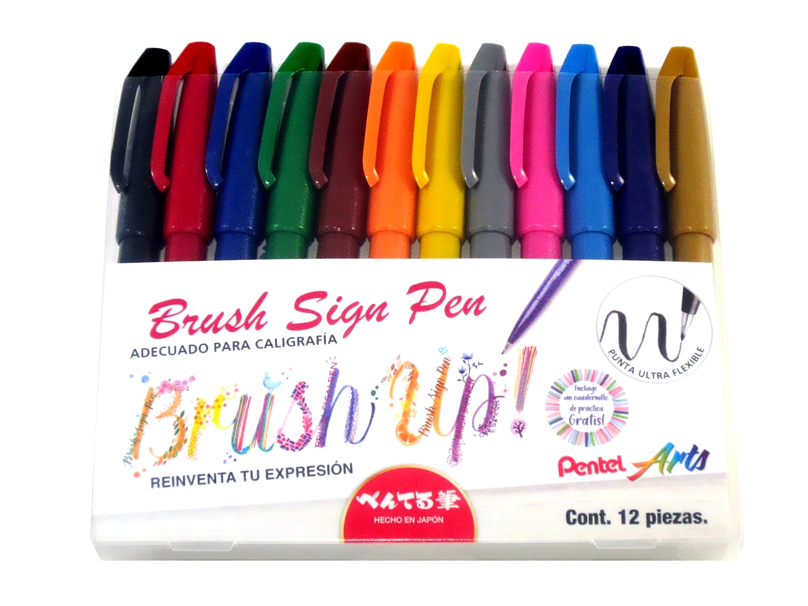 PLUMIN BRUSH UP SIGN PEN C/12 SES15C-M-12EST  PENTEL        