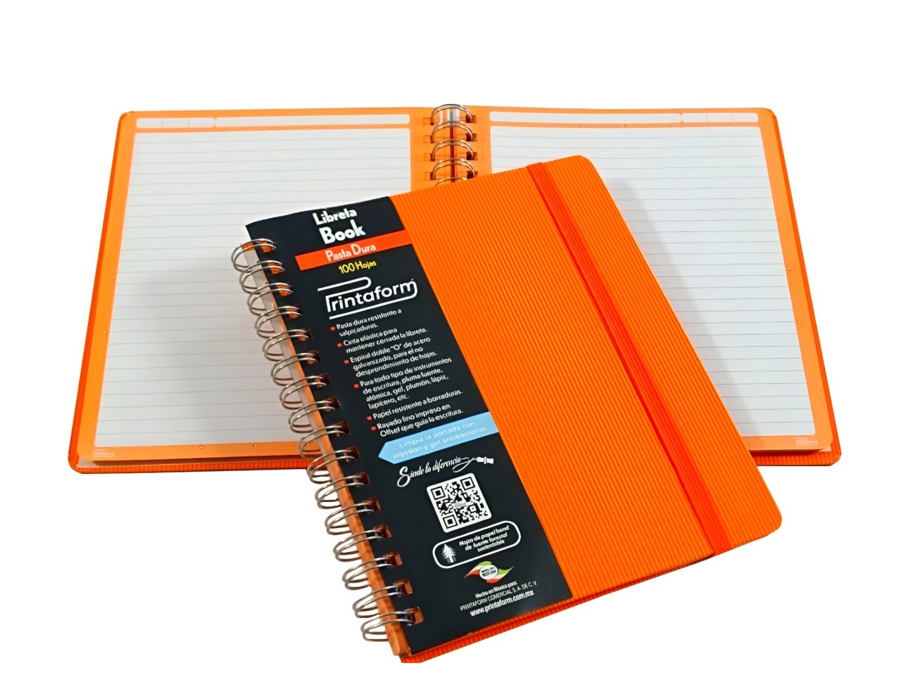 CUADERNO BOOK ARCOIRIS RAYA 100H BOKRY-C C/LIGA PRINTAFORM  