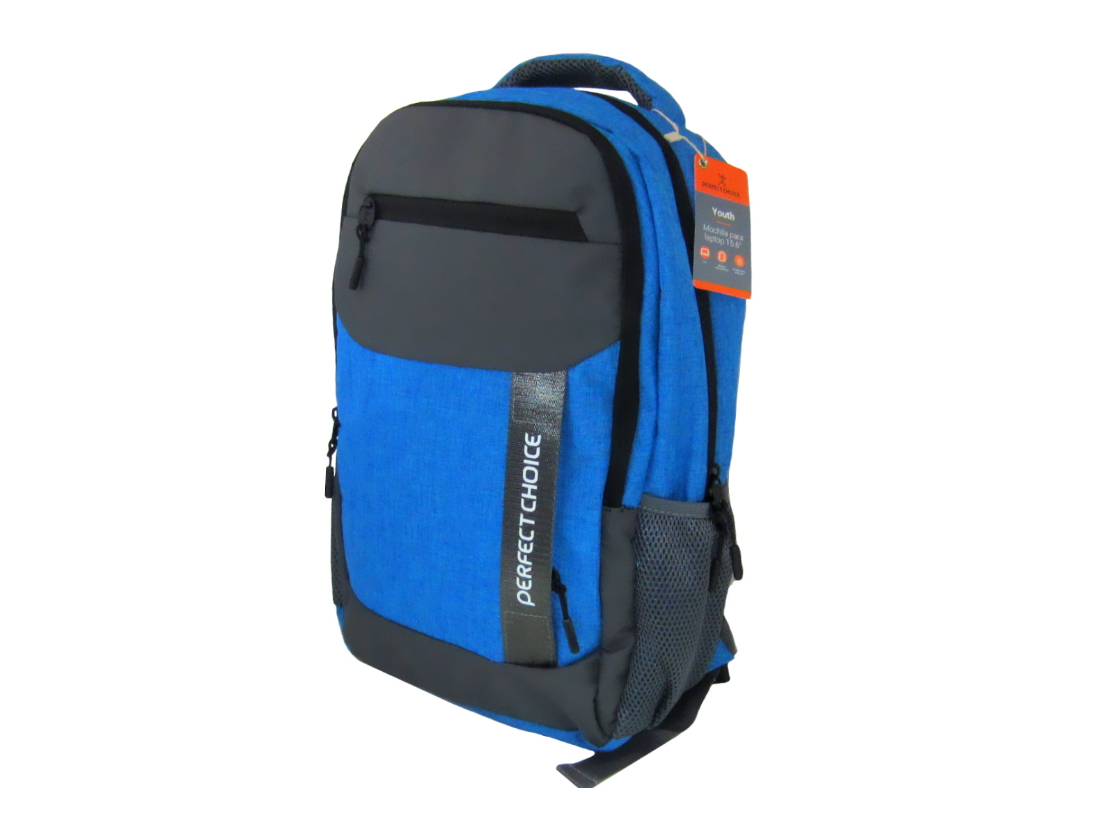 MOCHILA PERFECT CHOICE YOUTH P/LAPTOP 15.6  NEGRO-AZUL      