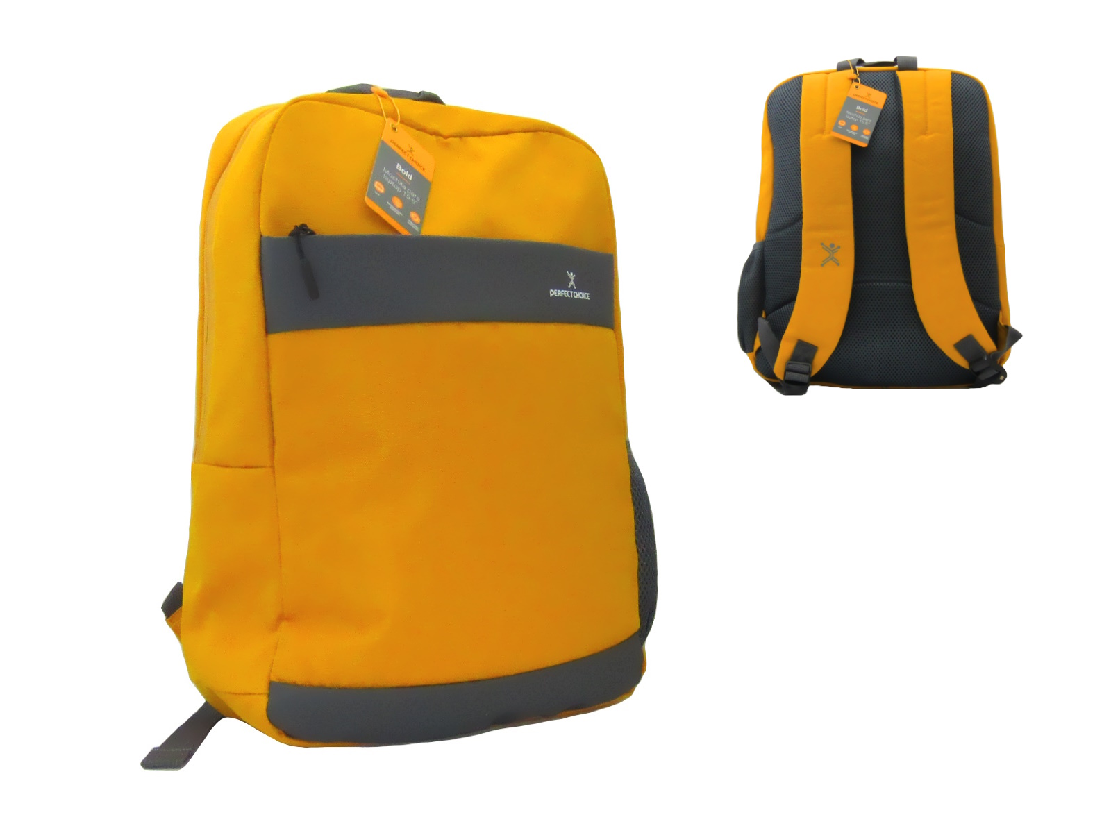MOCHILA PERFECT CHOICE BOLD P/LAPTOP 15.6 AMARILLO PC-083887