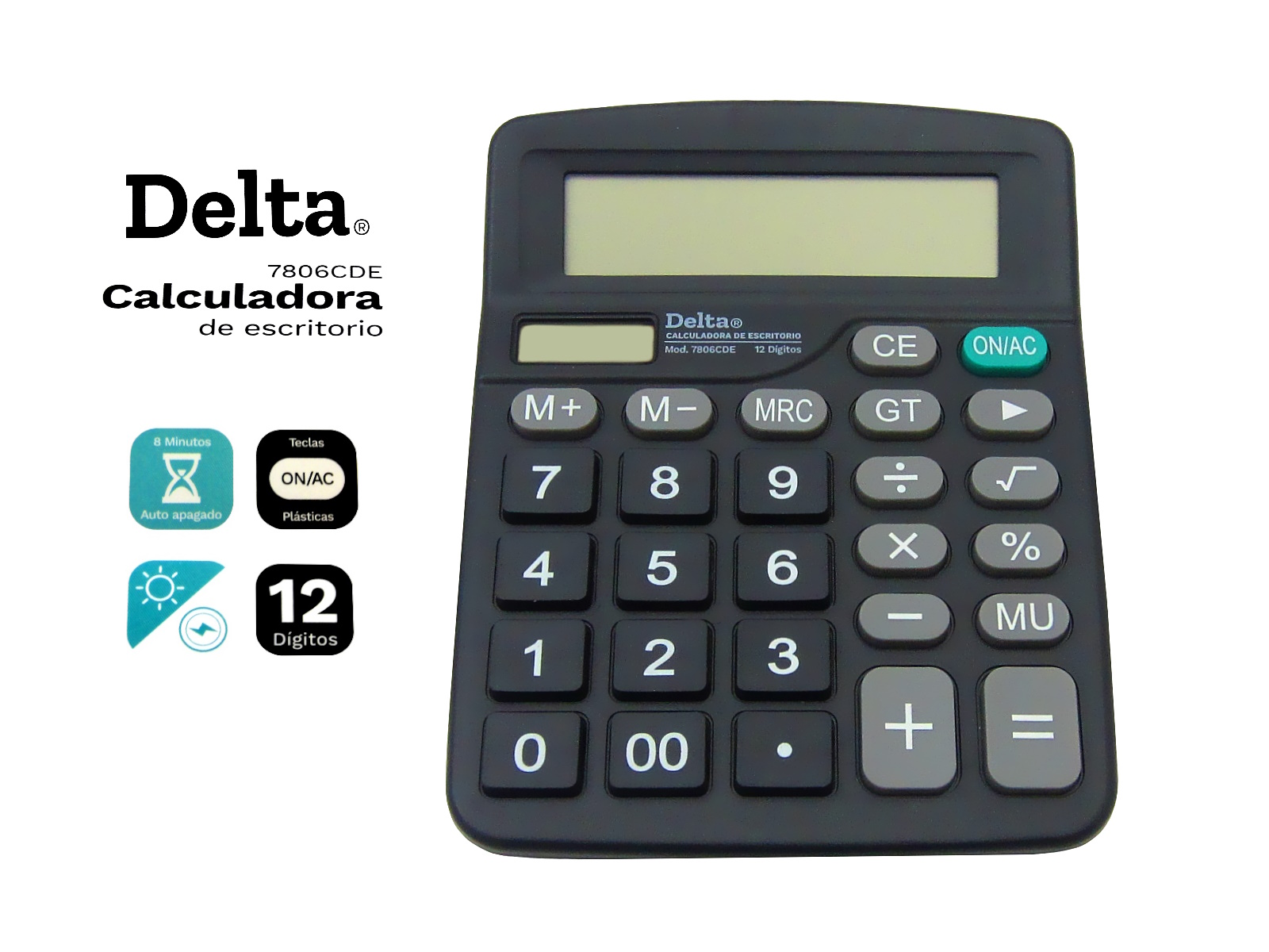 CALCULADORA ESCRITORIO 12 DIGITOS 7806CDE BARRILITO         