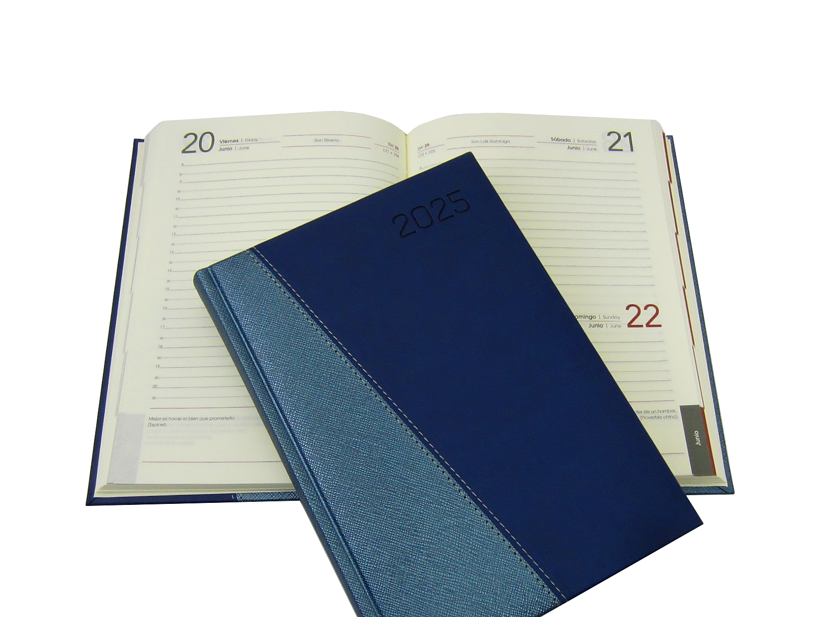 AGENDA MEMO BICOLOR AZUL/AZ FTE 15X21 A-16 2025 AVANTE      