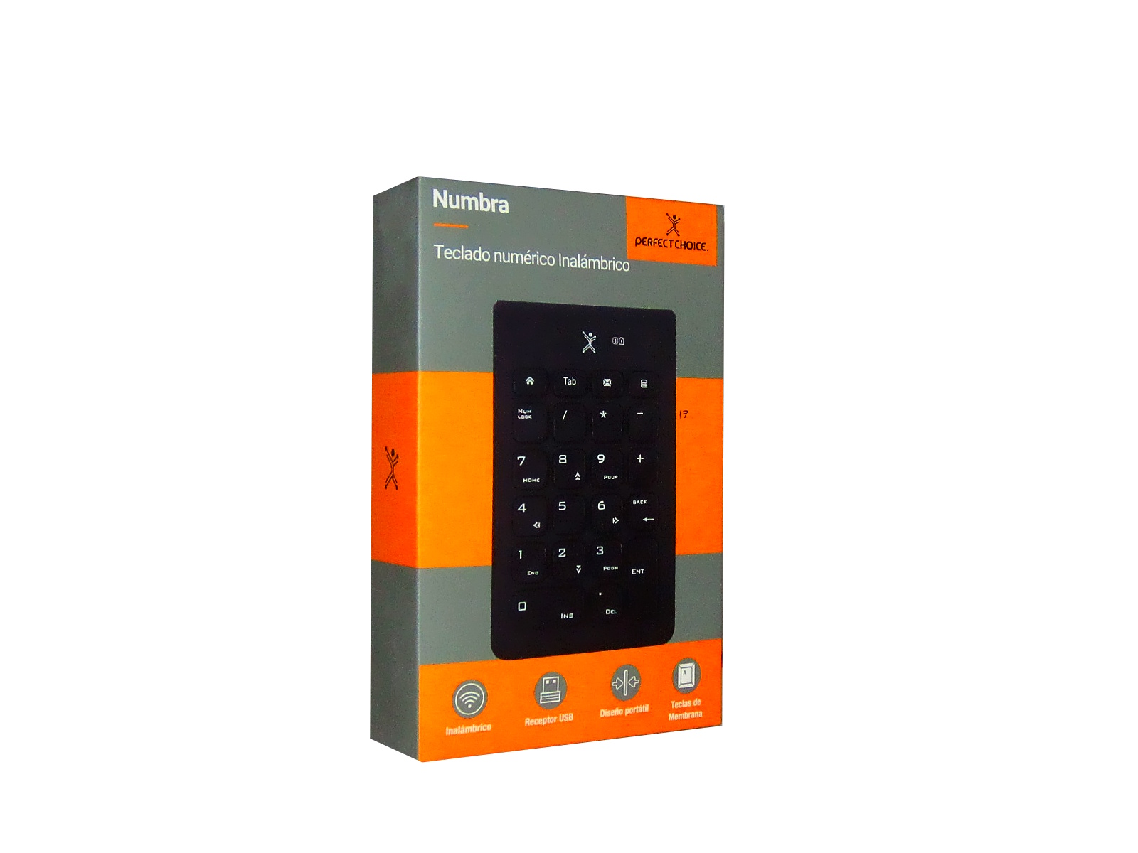 TECLADO NUMÉRICO PERFECT CHOICE INALÁMBRICO USB PC-201106   