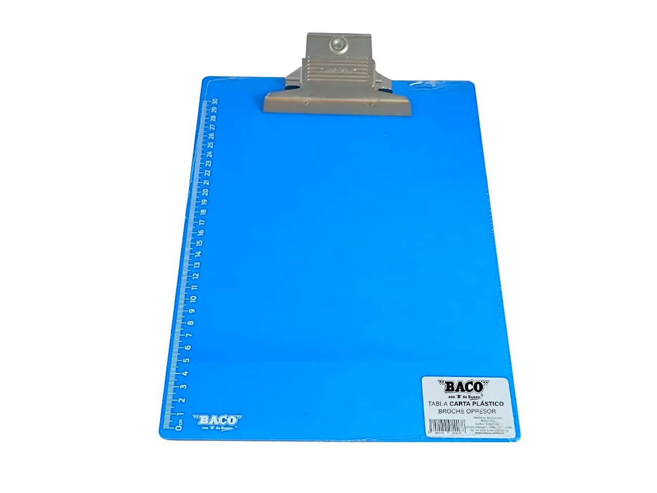 TABLA DE PLASTICO COLORES CARTA BACO                        