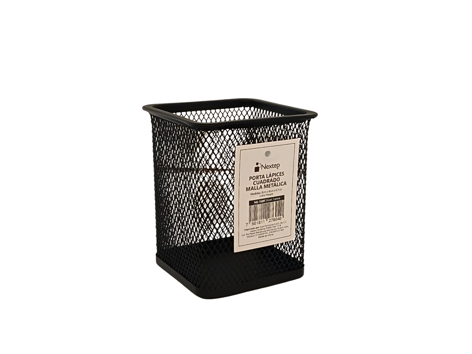 PORTA LAPICES NEXTEP CUADRADO MEDIANO MALLA METALICA NE-158F