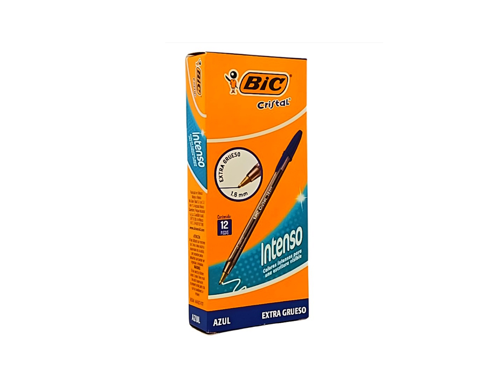 BOLIGRAFO CRISTAL INTENSO EXTRA GRUESO AZUL C/12 BIC        