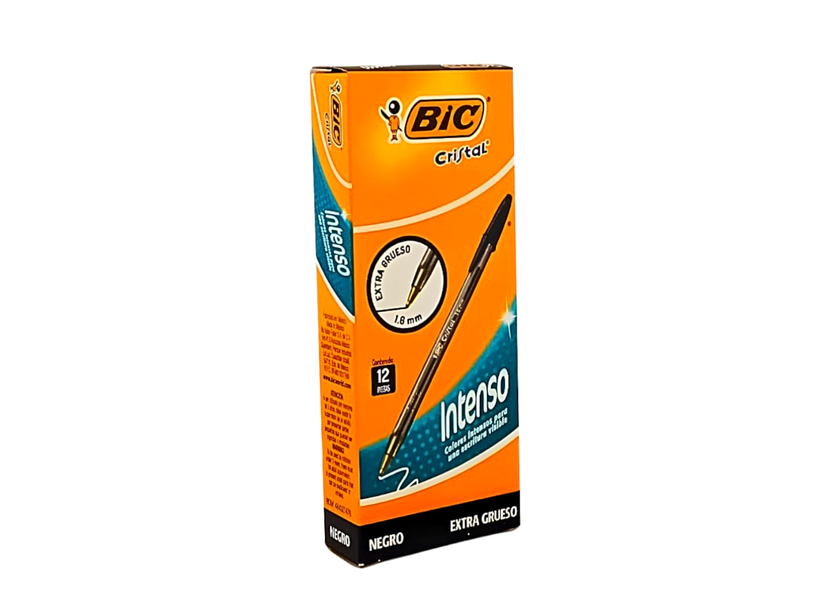 BOLIGRAFO CRISTAL INTENSO EXTRA GRUESO NEGRO C/12 BIC       