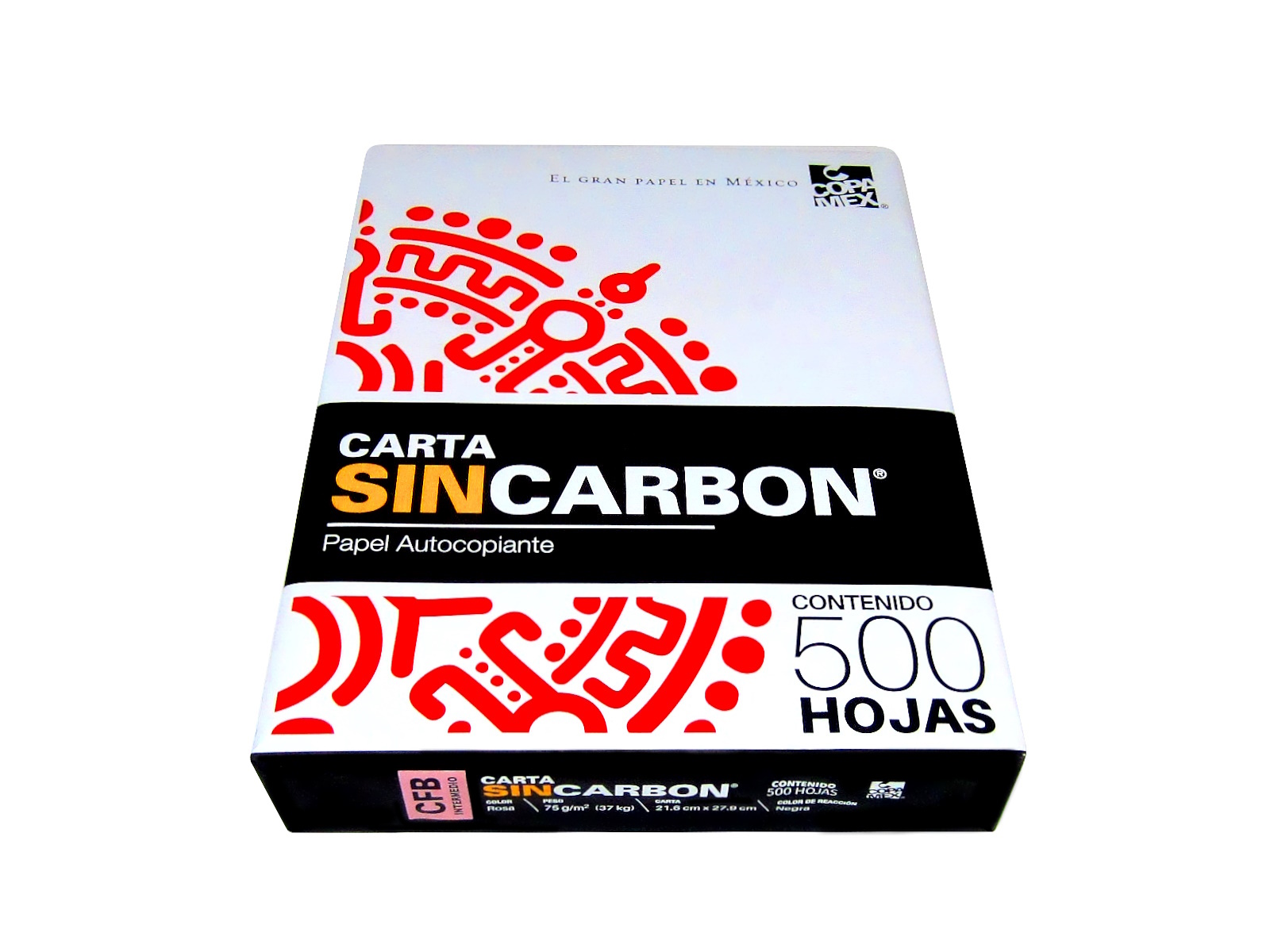 PAPEL AUTOCOPIA CFB 75 GRS. ROSA T/CTA PAQ C/500            