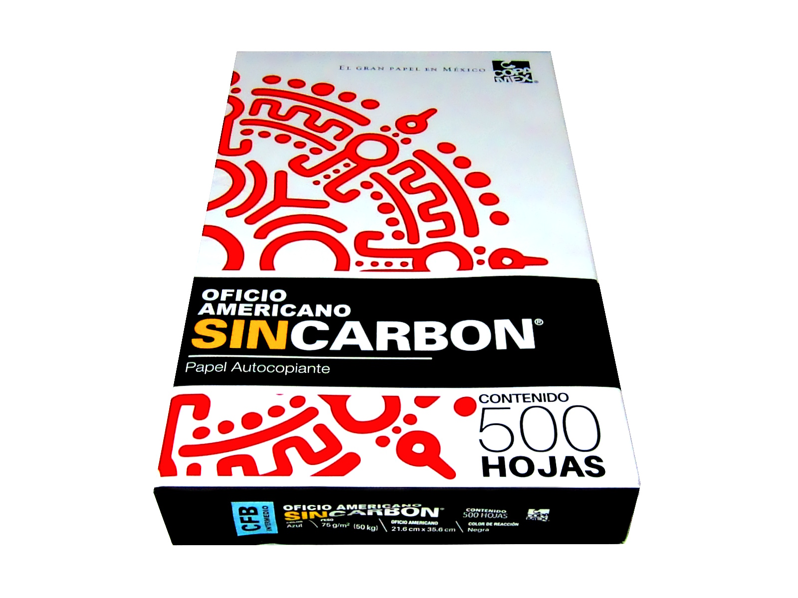 PAPEL AUTOCOPIA CFB 75 GRS. AZUL T/OF. PAQ C/500            