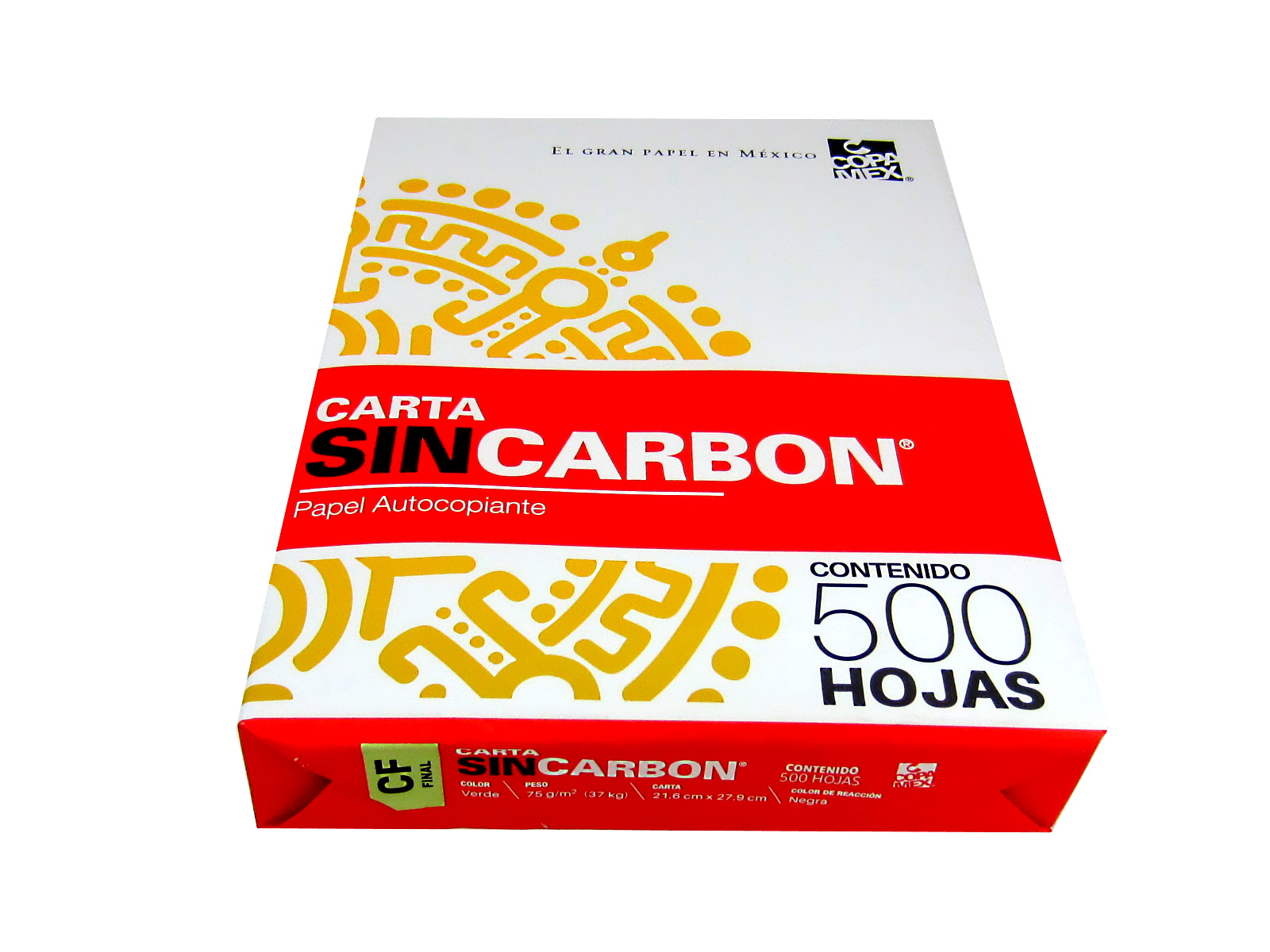 PAPEL AUTOCOPIA CF 75 GRS. VERDE T/CTA. PAQ C/500           