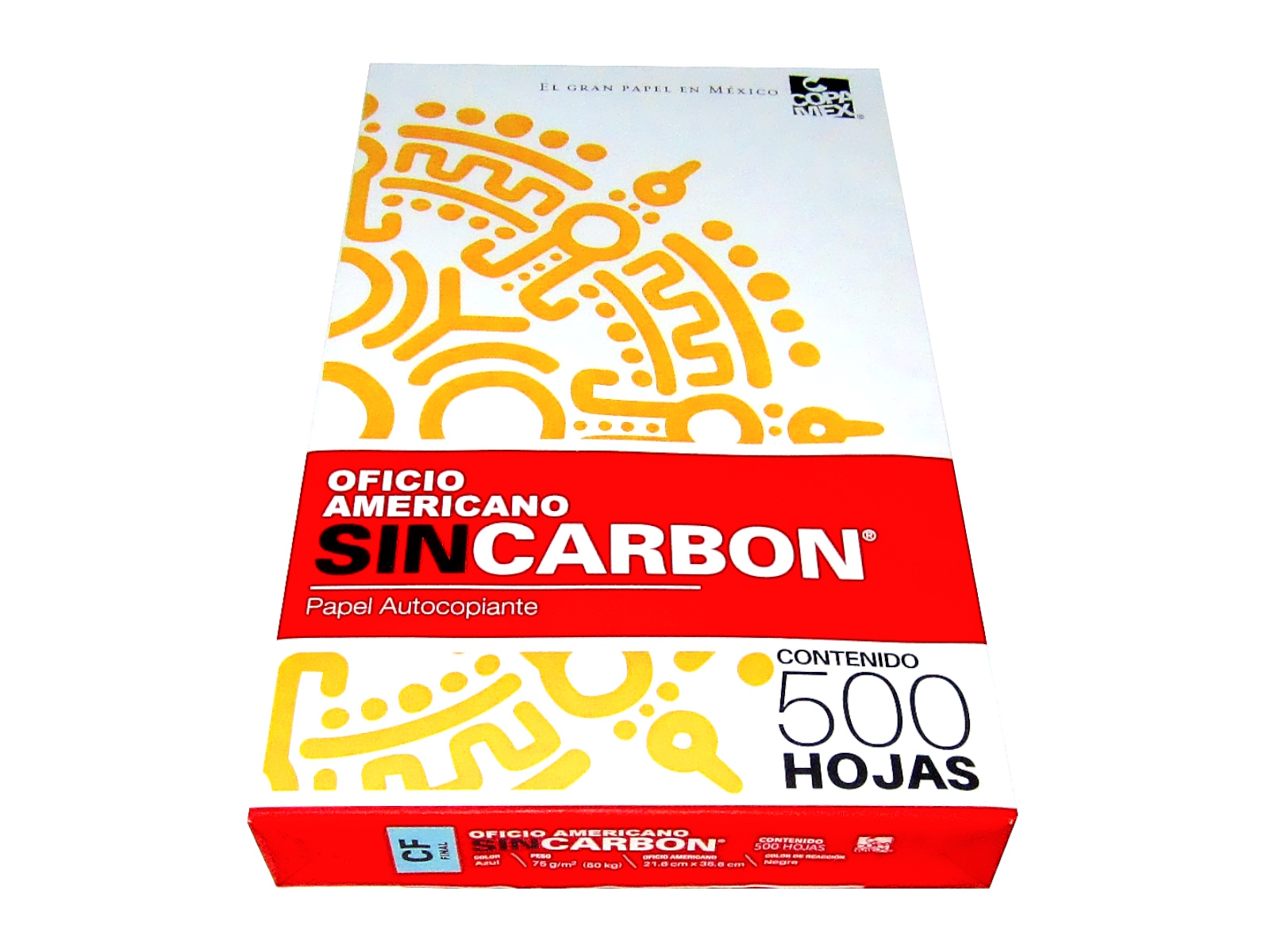 PAPEL AUTOCOPIA CF 75 GRS. AZUL T/OF. PAQ C/500             